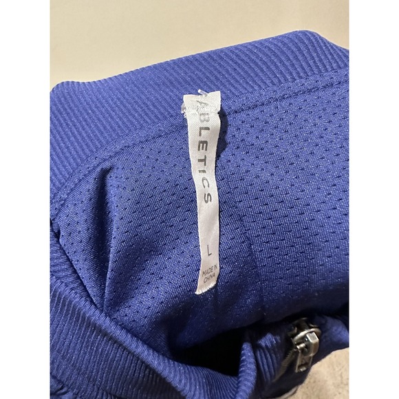 Fabletics Augustus Retro Navy/Purple Zip up Jacket! Size Large - Picture 4 of 4